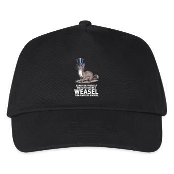 Wiesel - Kinder Basecap - Schwarz - Vorne
