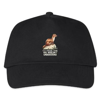 Wiesel - Kinder Basecap - Schwarz - Vorne