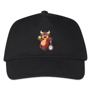 Bull Tennis Racket - Kids’ Baseball Cap - black - Front