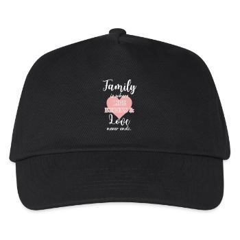 Family Saying Families Love Design - Kids’ Baseball Cap - black - Front