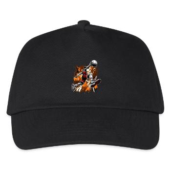 Basketball Basketballer - Kinder Basecap - Schwarz - Vorne