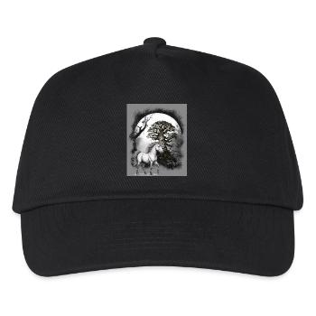 Einhorn Einhörner Pferd - Kinder Basecap - Schwarz - Vorne