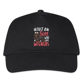Juste une fille qui aime les saucisses fumées - Casquette de baseball Enfant - noir - Devant