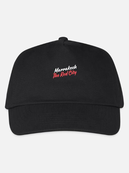 Marakech The Red City Retro Script - Kids’ Baseball Cap - black
