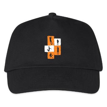 Basketballspieler Basketball - Kinder Basecap - Schwarz - Vorne