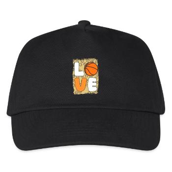Basketballspieler Basketball - Kinder Basecap - Schwarz - Vorne