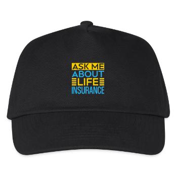 Insurance Agent Ask Me About Funny Insurance - Kids’ Baseball Cap - black - Front