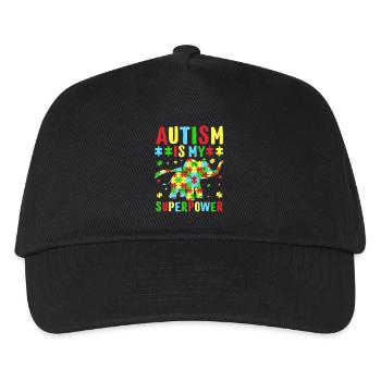 Autism is my superpower - Kids’ Baseball Cap - black - Front