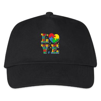 Autism Autistic Love - Kids’ Baseball Cap - black - Front