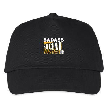 Social Worker Badass Social Worker - Kids’ Baseball Cap - black - Front