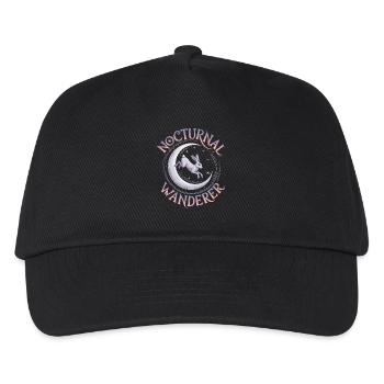 Nocturnal Wanderer Hare Moon Art - Kids’ Baseball Cap - black - Front