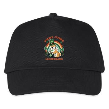 Teilzeit Leprechaun St. Patrick's Day - Kinder Basecap - Schwarz - Vorne