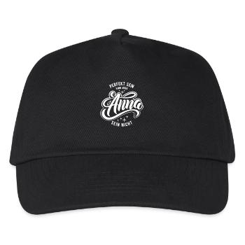 Vornamen Anna - Namenstag - Geschenk - Kinder Basecap - Schwarz - Vorne