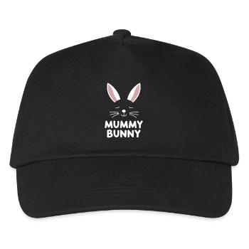 Mummy Bunny Osterdesign für Hasenfans - Kinder Basecap - Schwarz - Vorne