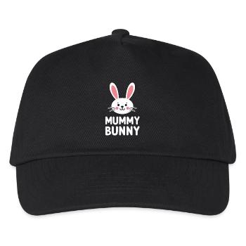 Mummy Bunny Osterdesign für Hasenfans - Kinder Basecap - Schwarz - Vorne