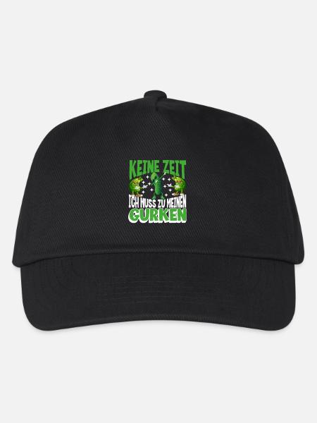 Lustiges Gurken-Gärtner Spruch Design für Gemüse - Kinder Basecap - Schwarz