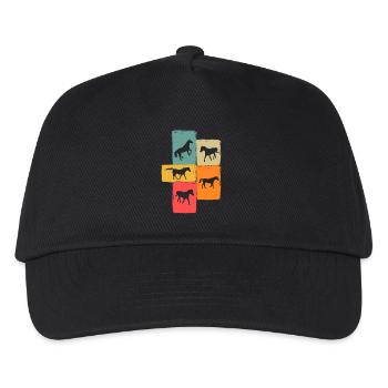 Riding Horse - Kids’ Baseball Cap - black - Front