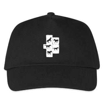 Riding Horse - Kids’ Baseball Cap - black - Front