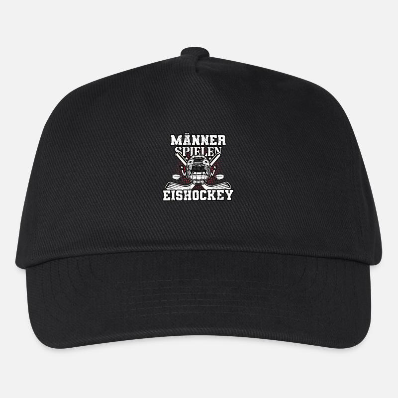 Männer Eishockey - Kinder Basecap - Schwarz