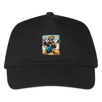 Duck Rock and Roll Guitarist Electric Guitar - Kids’ Baseball Cap - black - Front