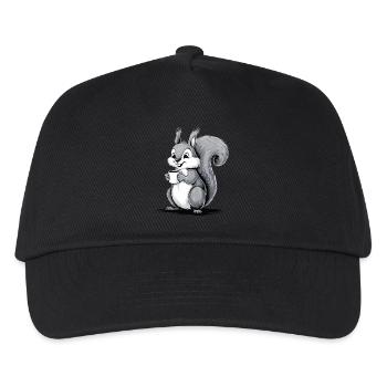 Écureuil Eichhörnchen Boire Café Caféine - Casquette de baseball Enfant - noir - Devant