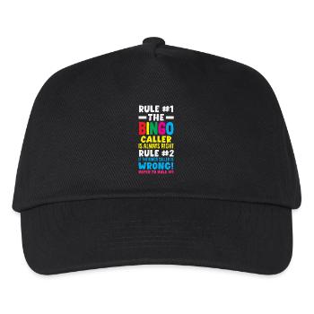 Bingo Ansager Hat Immer Recht Design - Kinder Basecap - Schwarz - Vorne