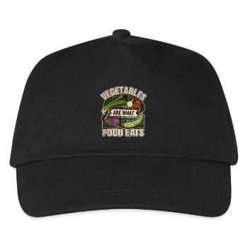 Vegetables Are What Food Eats 11 - Kinder Basecap - Schwarz - Vorne