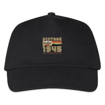 1945 Anniversaire 1945 Vintage Anniversaire 1945 - Casquette de baseball Enfant - noir - Devant