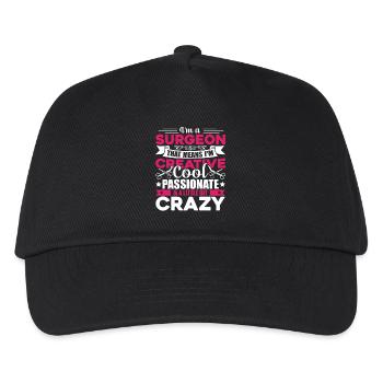 Surgeon Cool And Crazy Surgeon - Kids’ Baseball Cap - black - Front