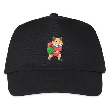 Hamster Bowling Bowlingkugel - Kinder Basecap - Schwarz - Vorne