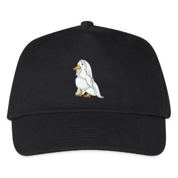 Ente Braut Schleier Hochzeit - Kinder Basecap - Schwarz - Vorne