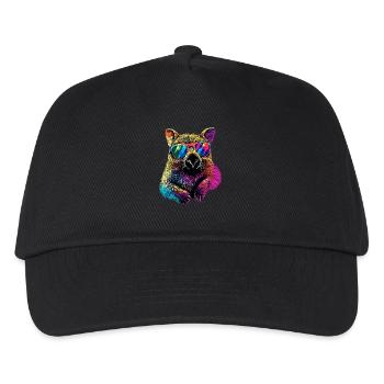 Wombat Australien Beuteltier Süßer Wombat - Kinder Basecap - Schwarz - Vorne
