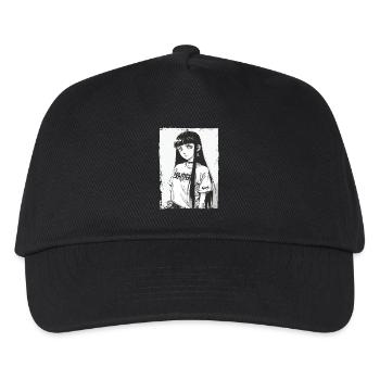 Japanese Cartoon Girl and Politics - Kids’ Baseball Cap - black - Front