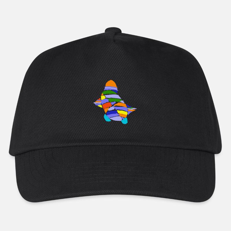 Art Tortue de mer nageant - Casquette de baseball Enfant - noir