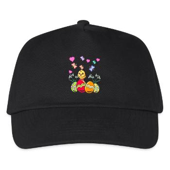 Ostern Osterfest Frühling Küken Ostereier - Kinder Basecap - Schwarz - Vorne