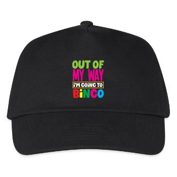Out of the Way I'm Going to Bingo - Kids’ Baseball Cap - black - Front
