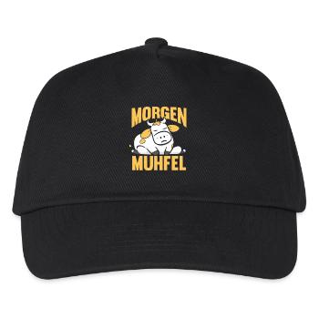 cow farmer farmer morning mill - Kids’ Baseball Cap - black - Front