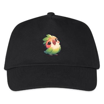 Papageie Papagei - Kinder Basecap - Schwarz - Vorne