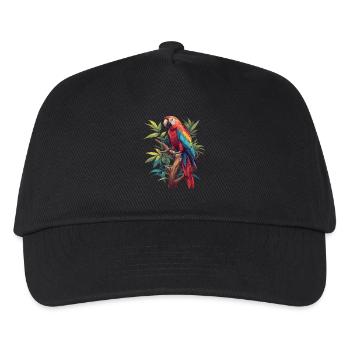 Papageie Papagei - Kinder Basecap - Schwarz - Vorne