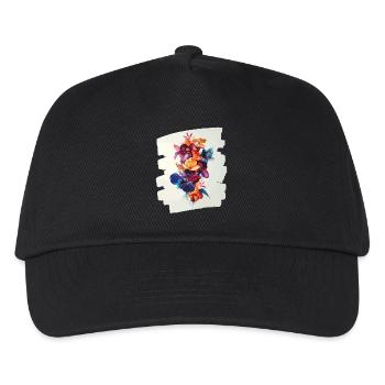 Frühling Frühlingsanfang Blume Blumen - Kinder Basecap - Schwarz - Vorne