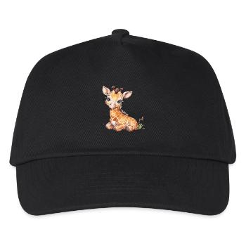 Cute Baby Giraffe Motif for Animal Lovers - Kids’ Baseball Cap - black - Front