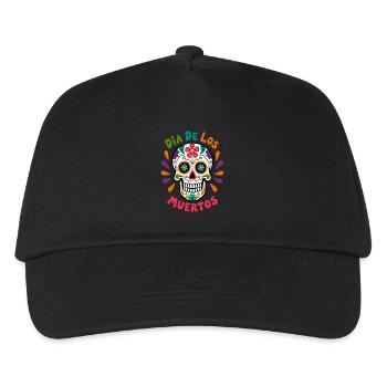 Totenkopf Mexico Día de los Muertos Skull - Kinder Basecap - Schwarz - Vorne