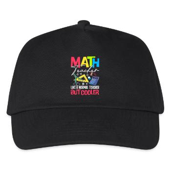 MATH TEACHER - Kinder Basecap - Schwarz - Vorne