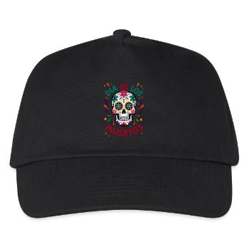 Totenkopf Mexico Día de los Muertos Skull - Kinder Basecap - Schwarz - Vorne