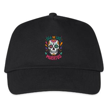 Totenkopf Mexico Día de los Muertos Skull - Kinder Basecap - Schwarz - Vorne