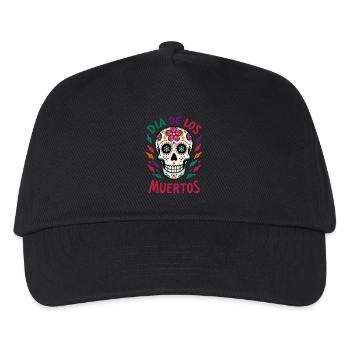 Totenkopf Mexico Día de los Muertos Skull - Kinder Basecap - Schwarz - Vorne