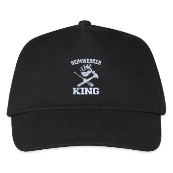 Opa Heimwerker King Bastler Papa Männer Vatertag - Kinder Basecap - Schwarz - Vorne