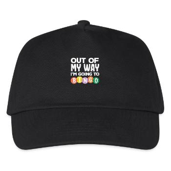 Out of the Way I'm Going to Bingo - Kids’ Baseball Cap - black - Front
