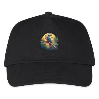 Papageie Papagei - Kinder Basecap - Schwarz - Vorne