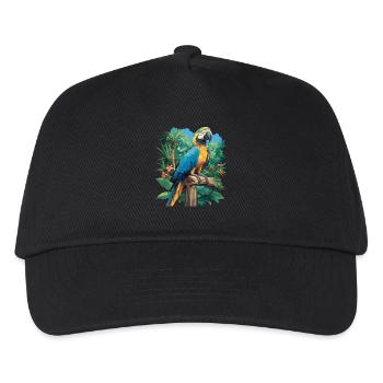 Papageie Papagei - Kinder Basecap - Schwarz - Vorne